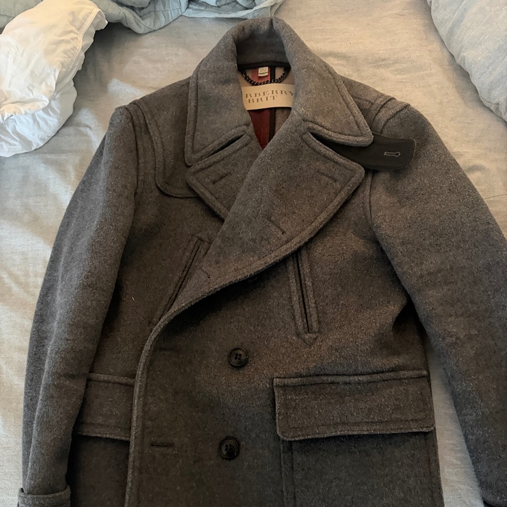 Burberry Grey Peacoat